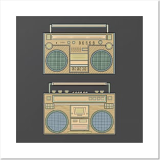 Yellow Classi Boombox Posters and Art